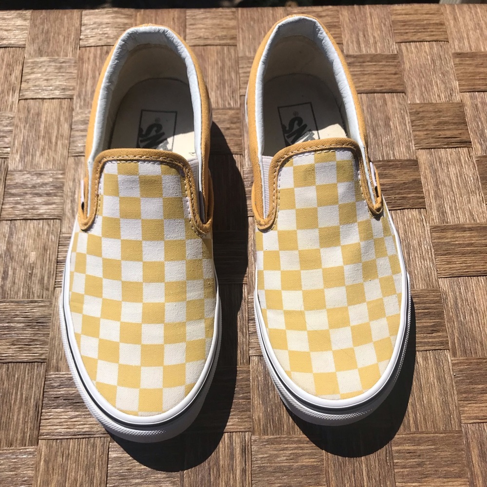 Yellow Checkered Vans